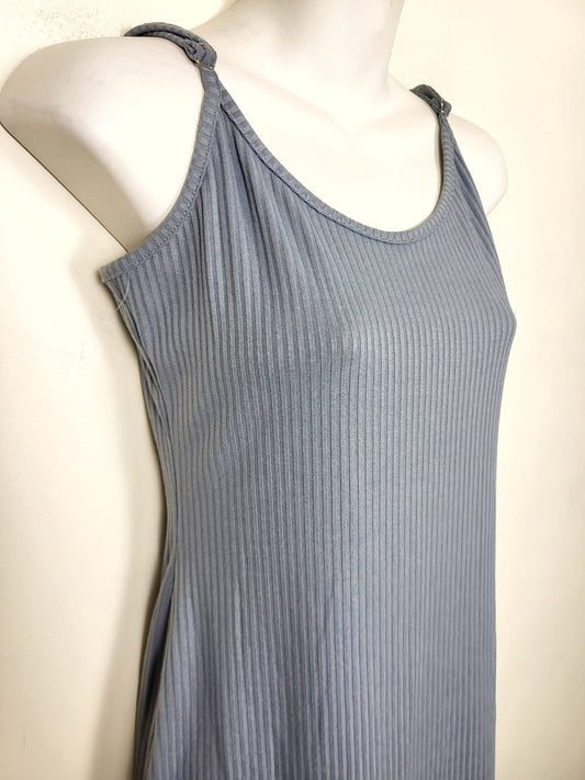 Dress Forum blue ribbed tank dress. Size large