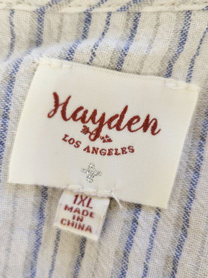 Hayden striped boho style ruffle tank. Size 1X