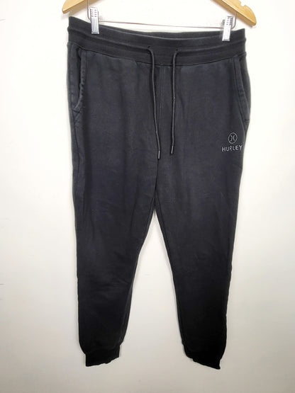 Hurley black fleecy lined joggers. Size medium