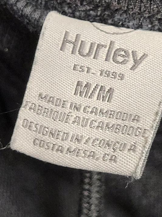Hurley black fleecy lined joggers. Size medium