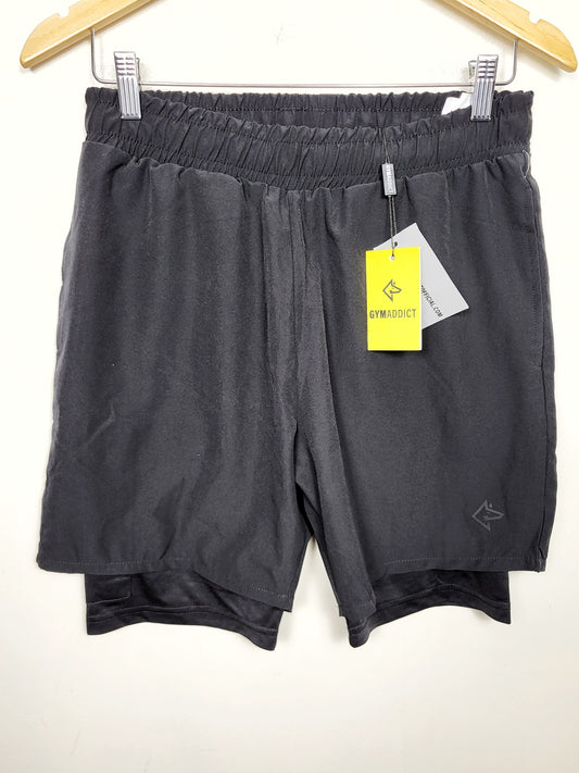 NEW - Gym Addict black "Element" shorts. Size medium