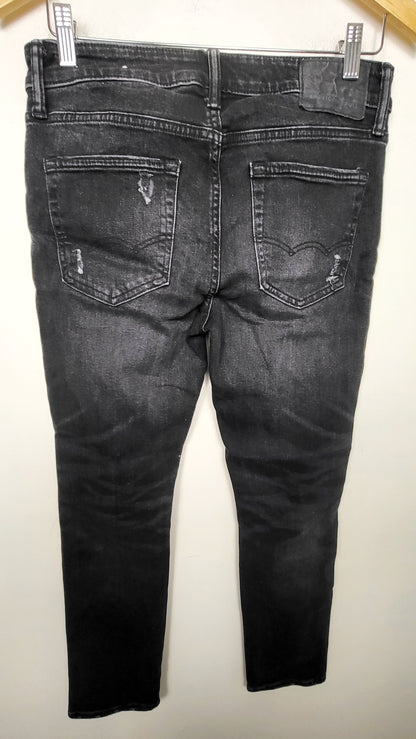 American Eagle black distressed slim fit Airflex+ jeans. Size 30x30