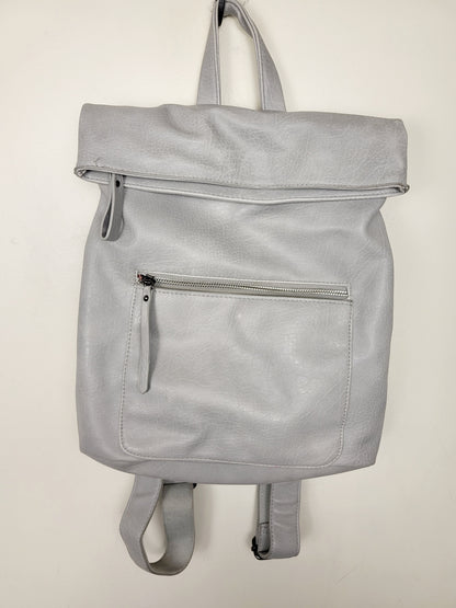 Urban Expressions gray vegan leather Lennon backpack