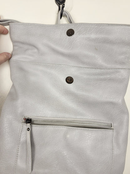 Urban Expressions gray vegan leather Lennon backpack