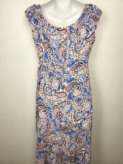 Blue patterned summer dress. Size medium