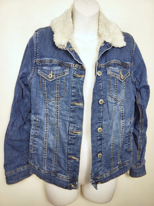 Mason by Suko sherpa lined denim jacket. Size Small