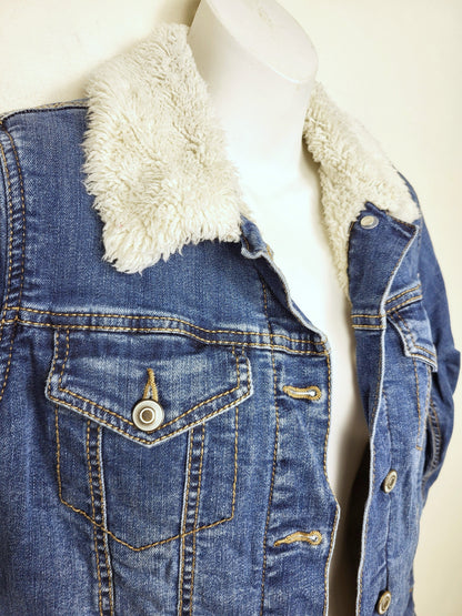 Mason by Suko sherpa lined denim jacket. Size Small