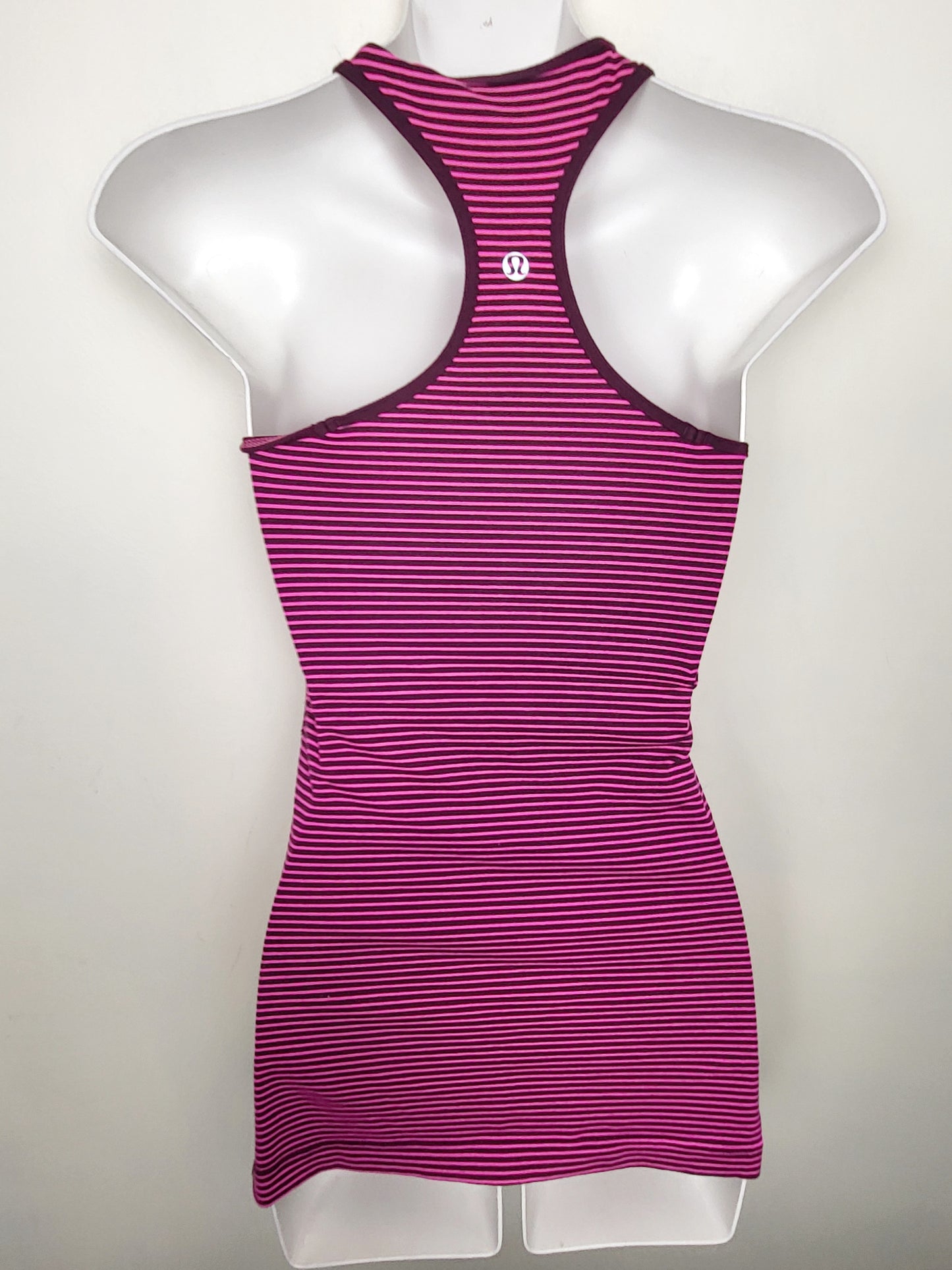 Lululemon striped racerback tank top. Sizes like a small