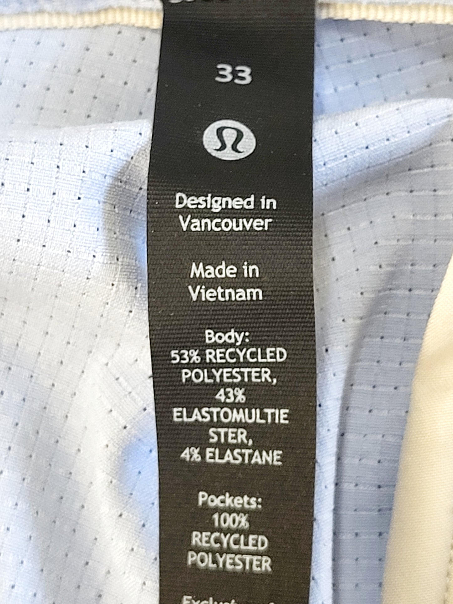 Lululemon Commission Slim-Fit Pant 34" *Ventlight in light blue. Size 33