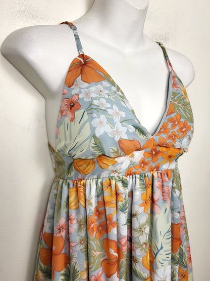 Forever 21 floral print flowy maxi dress. Size medium (measures more like a small)