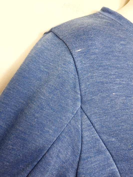 Blue unbranded fleecy lined cat crewneck sweater. Size SMALL