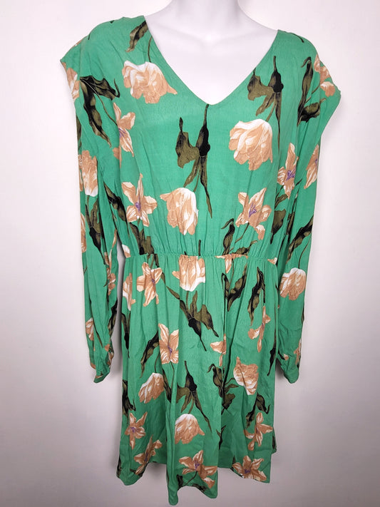 NEW - Vera Moda green floral print "Betty" dress | Size LARGE