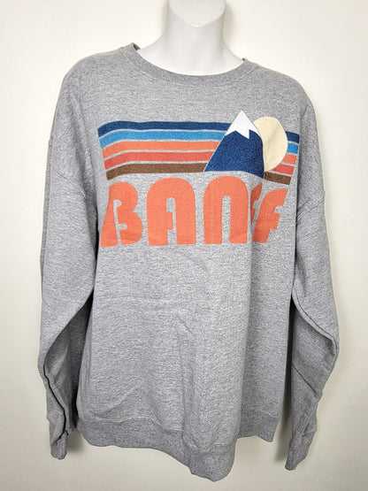 Trdmrk grey fleecy lined "Banff" crewneck sweater | Size XL