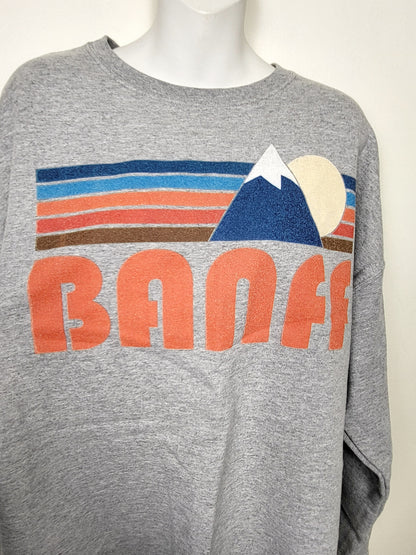 Trdmrk grey fleecy lined "Banff" crewneck sweater | Size XL