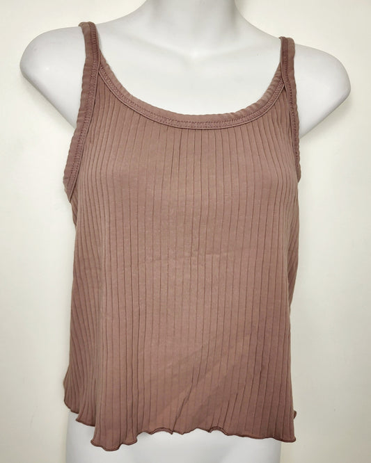 Old Navy cropped tank top with lettuce hem | Size XL
