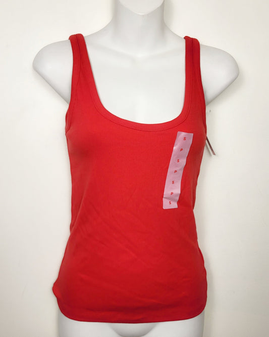 NEW - Old Navy red ribbed "first layer" fitted tank | Size SMALL