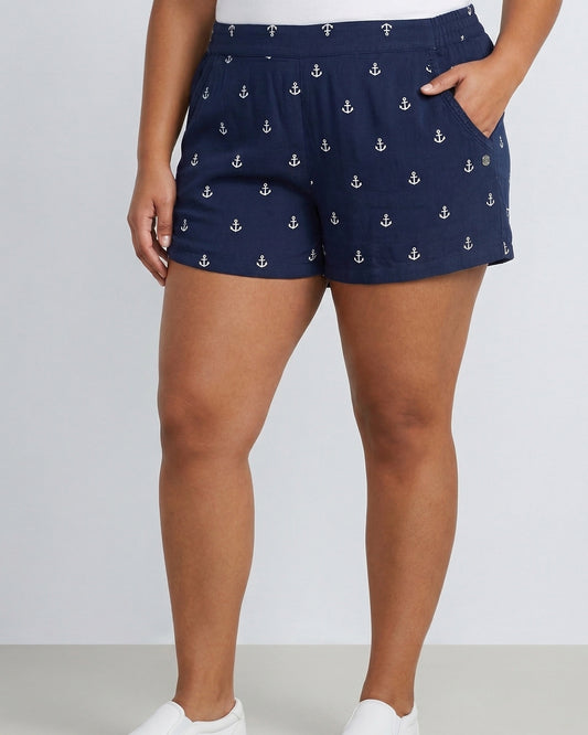 Roxy navy shorts with anchors | Size LARGE