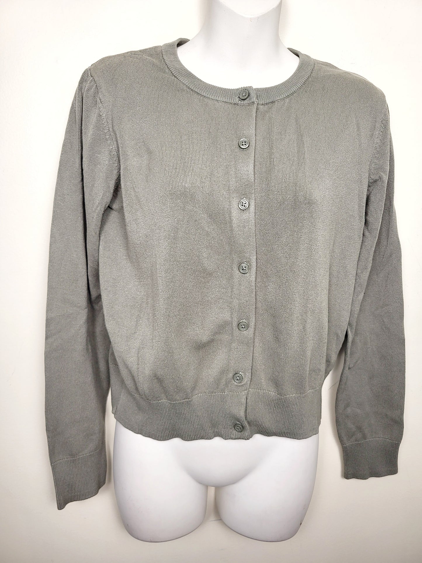 H and M olive green cadigan sweater (more green than appears in photos) | Size MEDIUM
