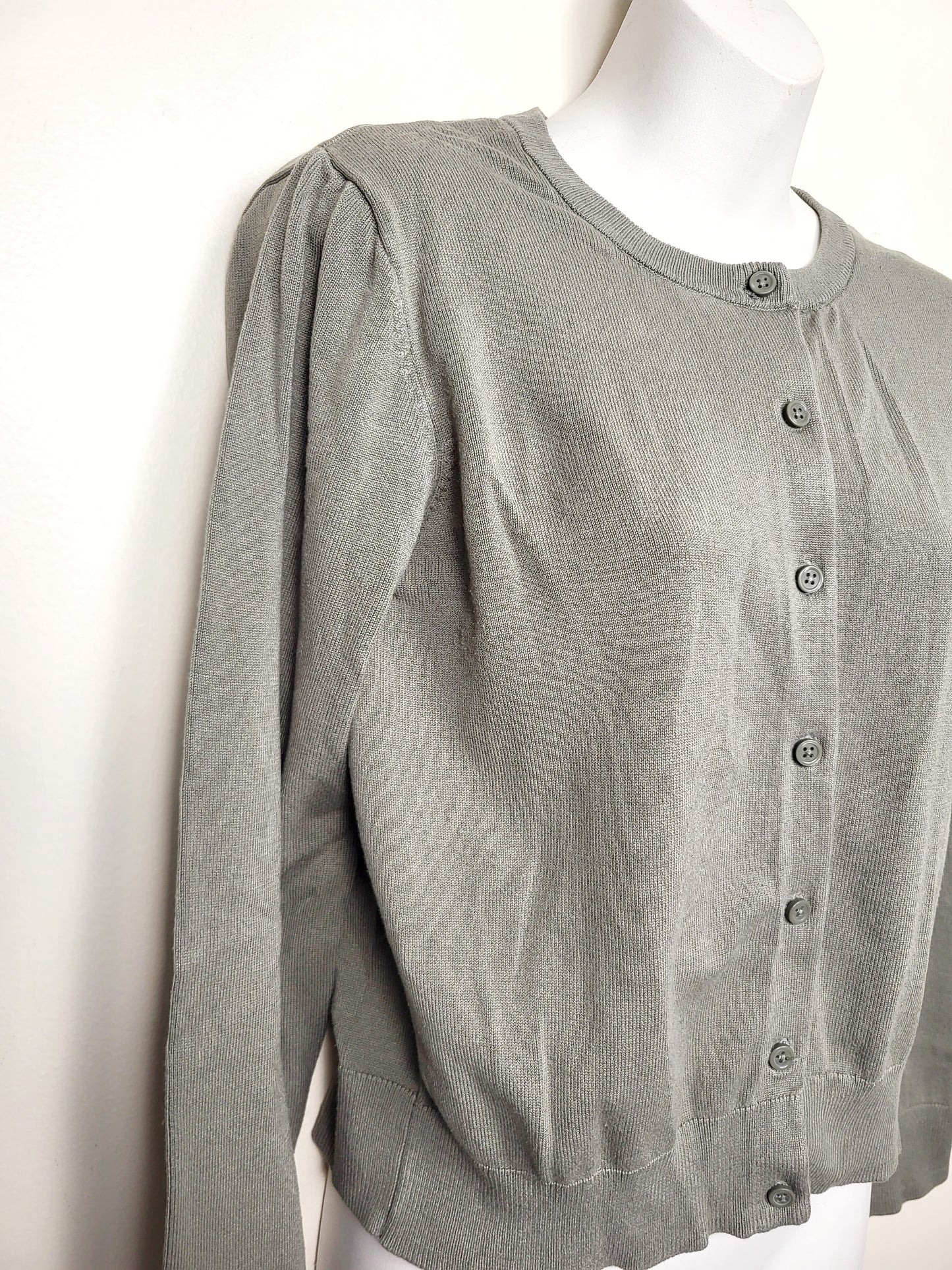 H and M olive green cadigan sweater (more green than appears in photos) | Size MEDIUM