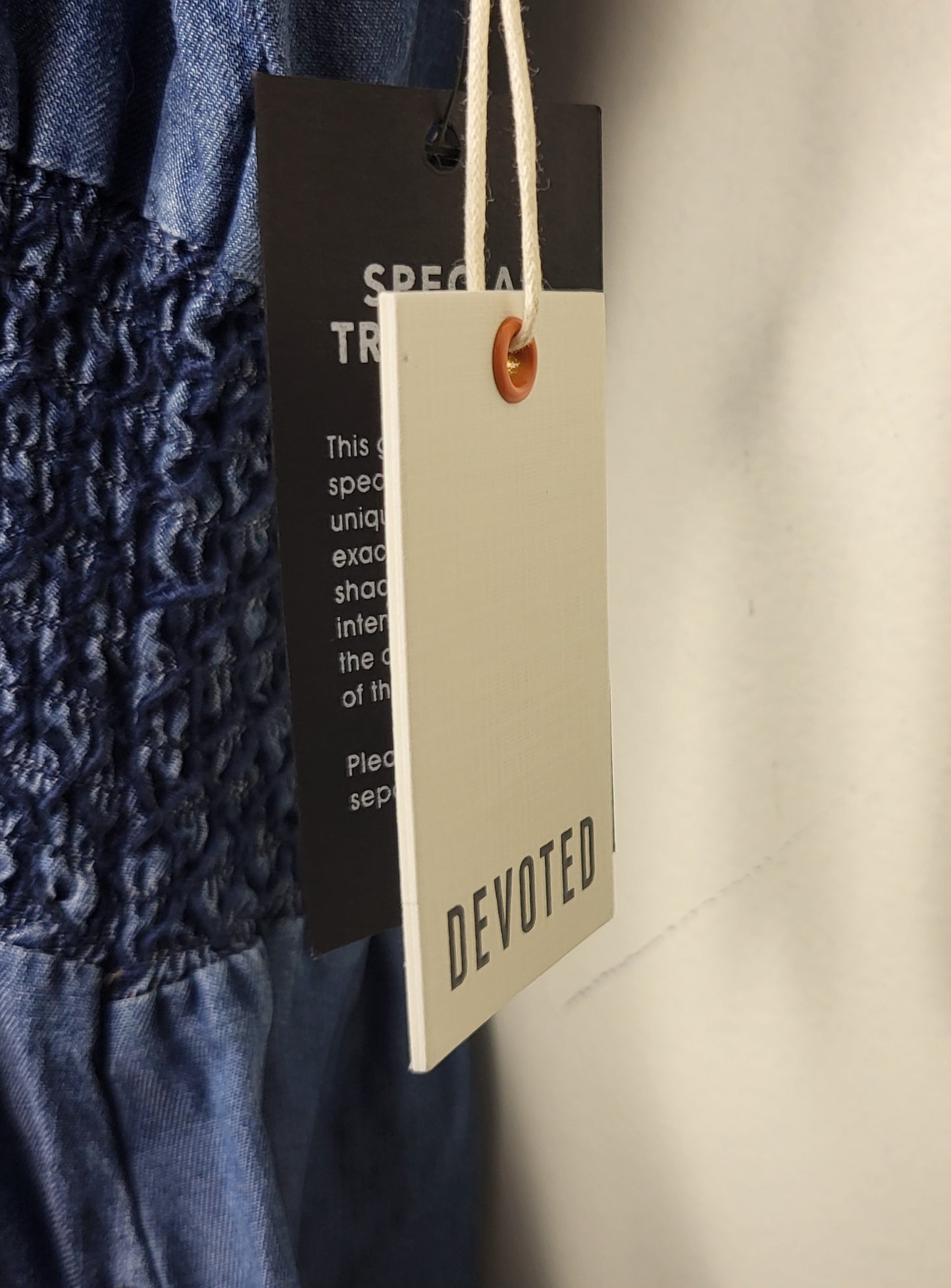 NEW - Devoted smocked denim look Tencel dress | Size XL