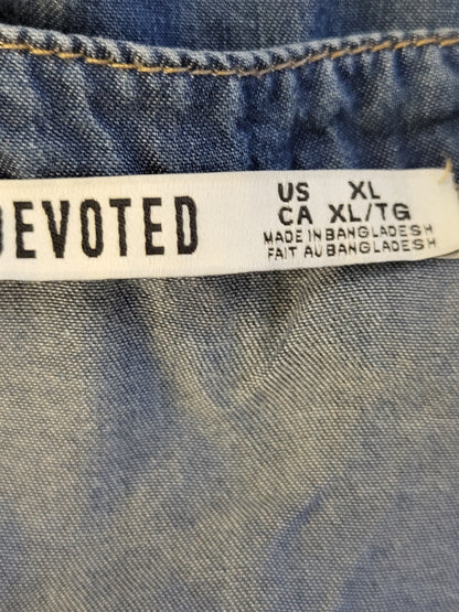 NEW - Devoted smocked denim look Tencel dress | Size XL