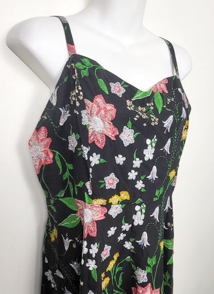 Old Navy black floral print dress | Size LARGE