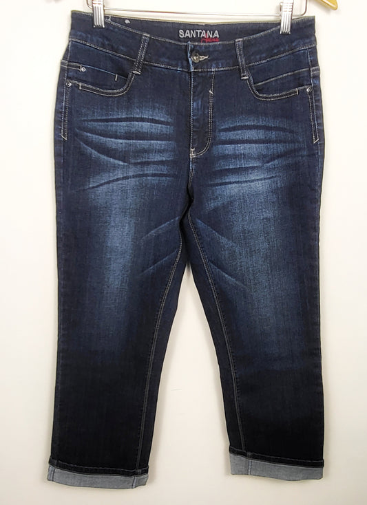 Santana dark wash capri jeans | Size 10