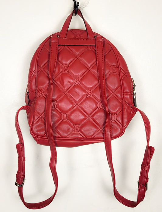 Guess red quilted "Lolli" mini backpack