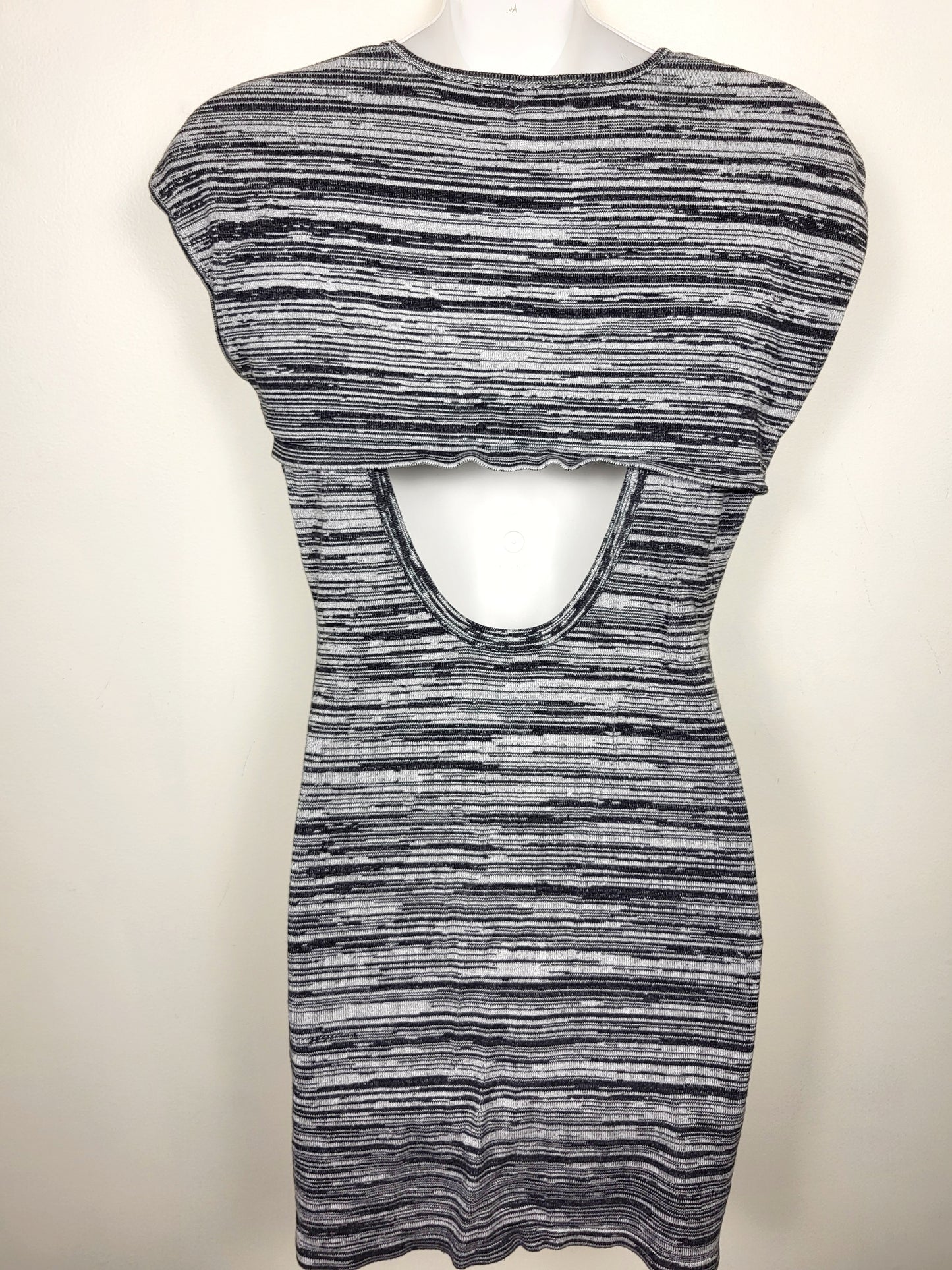 Dynamite grey marled knit dress with back cut-out | Size LARGE