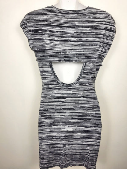 Dynamite grey marled knit dress with back cut-out | Size LARGE