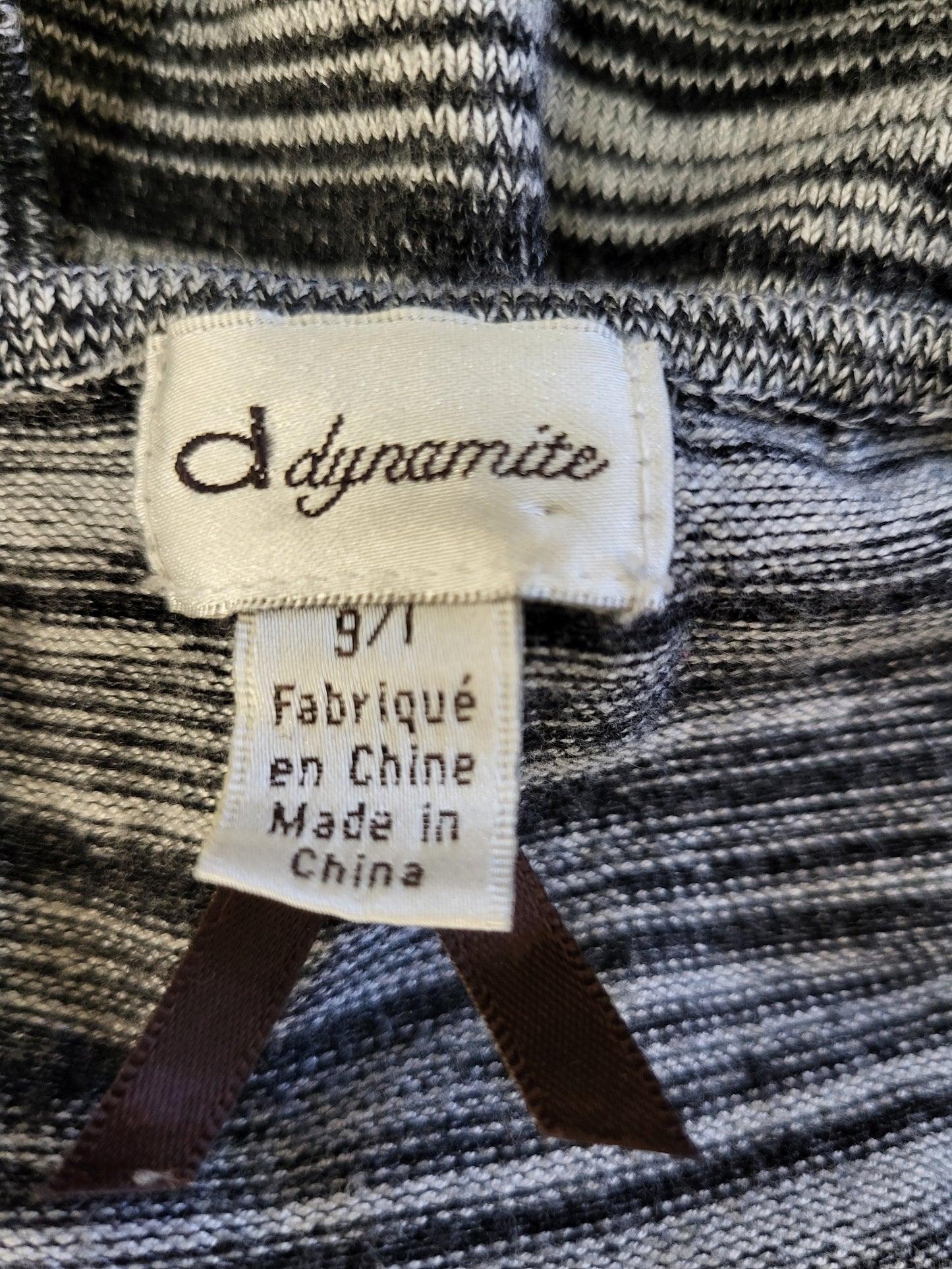 Dynamite grey marled knit dress with back cut-out | Size LARGE