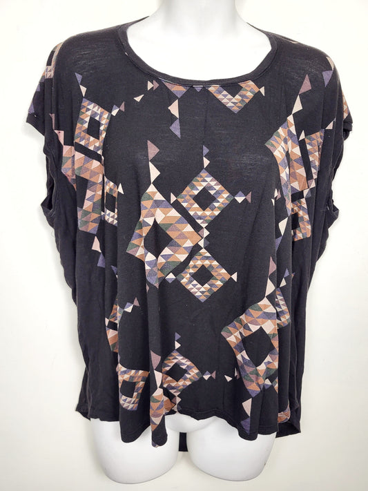 Gentle Fawn black Aztec pattern top | Size LARGE