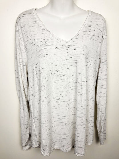 Old Navy white and grey marled "Luxe" top | Size XL