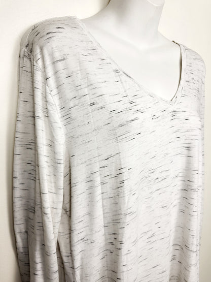 Old Navy white and grey marled "Luxe" top | Size XL