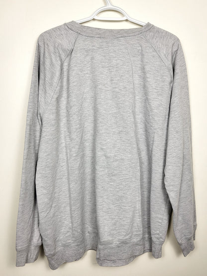True Classic grey long sleeved lightweight crewneck | Size 2XL