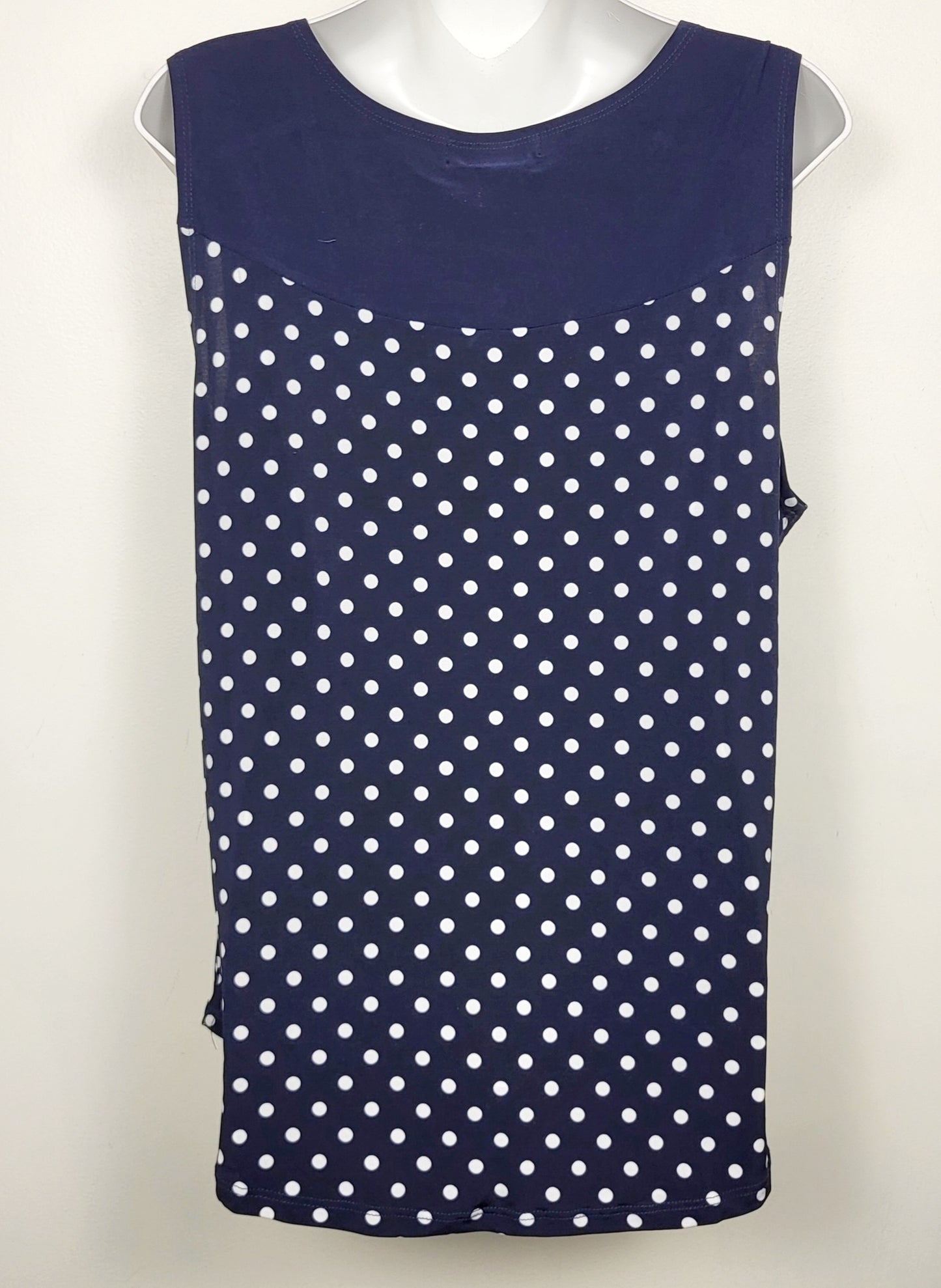 Diana Bell navy polka dot sleeveless top | Size XL