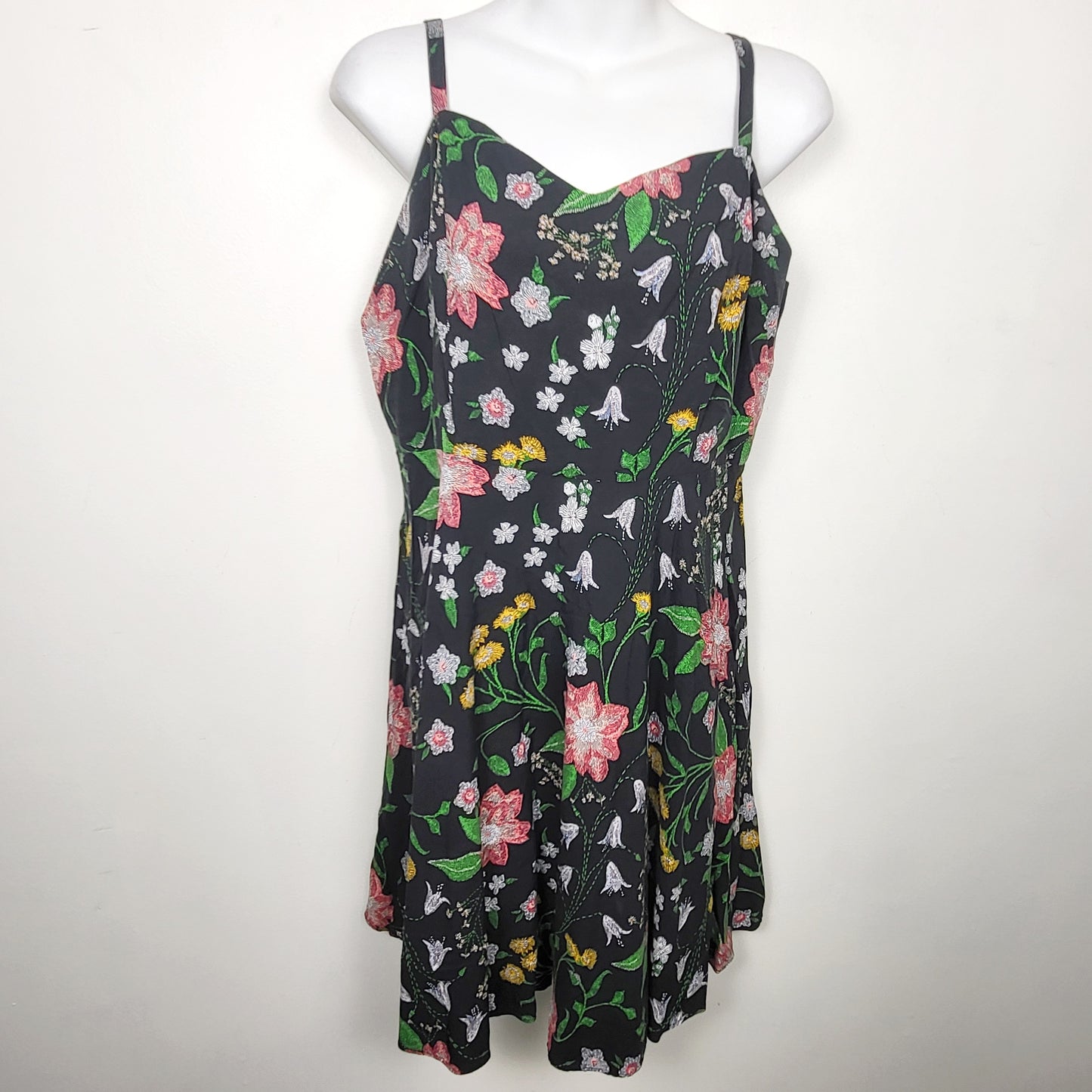 Old Navy black floral print dress | Size LARGE