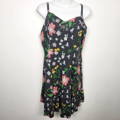Old Navy black floral print dress | Size LARGE
