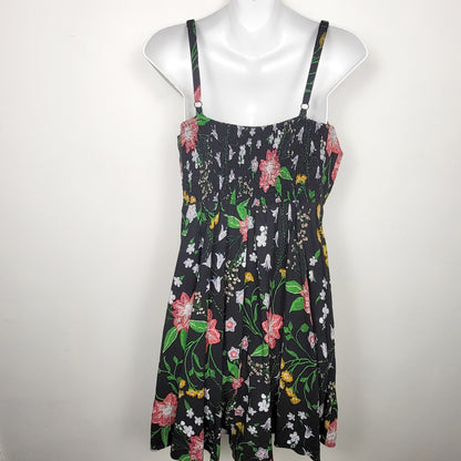 Old Navy black floral print dress | Size LARGE