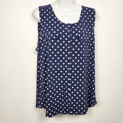 Diana Bell navy polka dot sleeveless top | Size XL