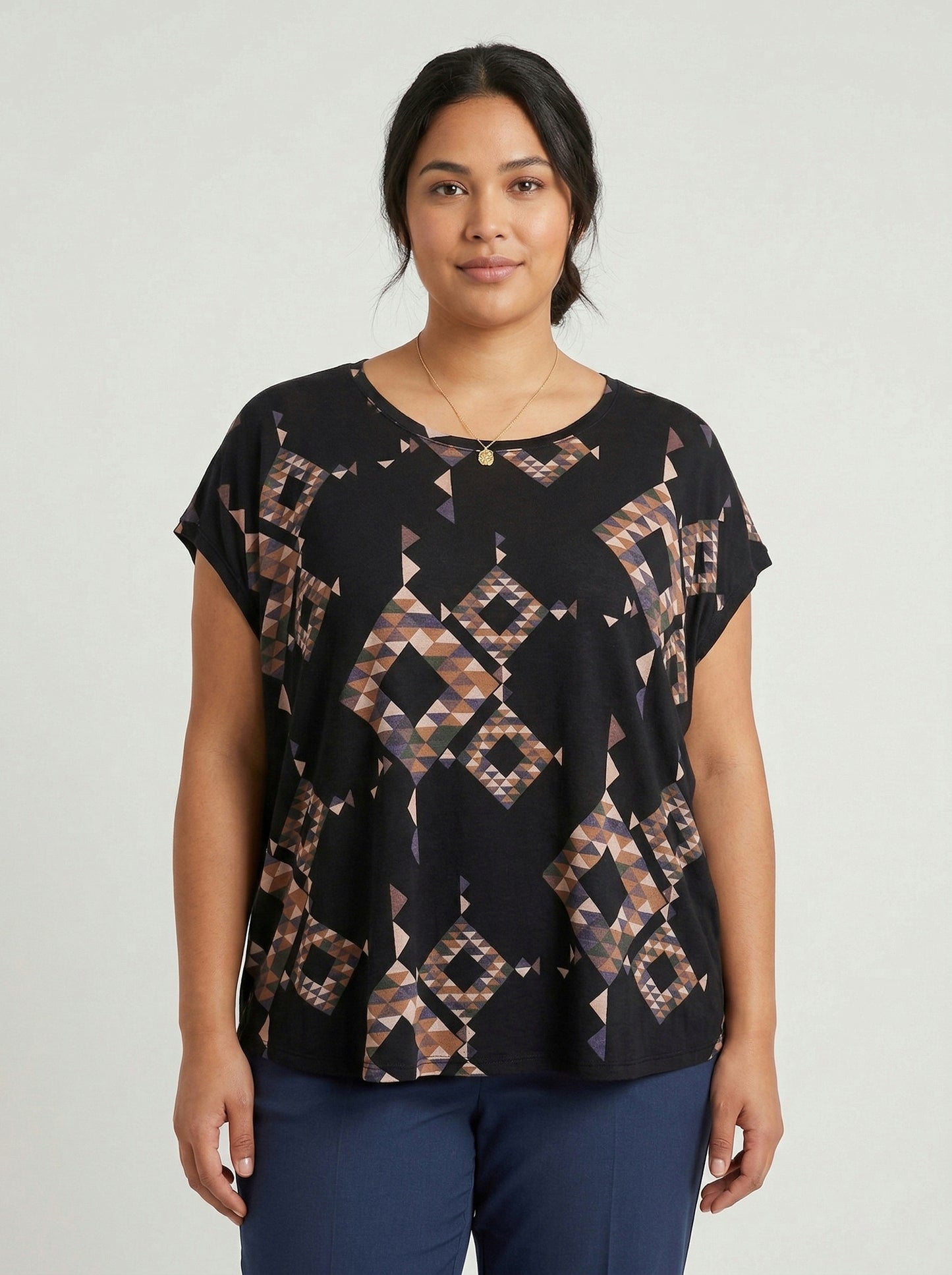 Gentle Fawn black Aztec pattern top | Size LARGE
