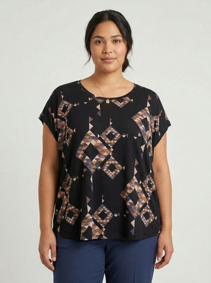Gentle Fawn black Aztec pattern top | Size LARGE