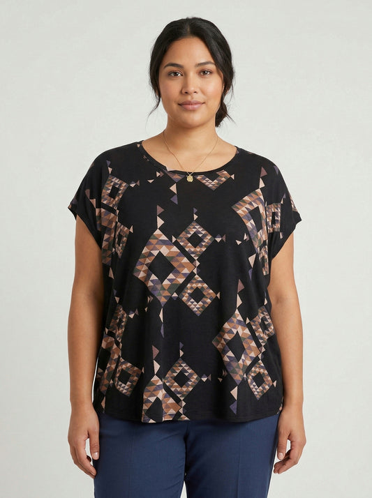 Gentle Fawn black Aztec pattern top | Size LARGE