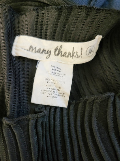 Many Thanks black textured top | Size MEDIUM