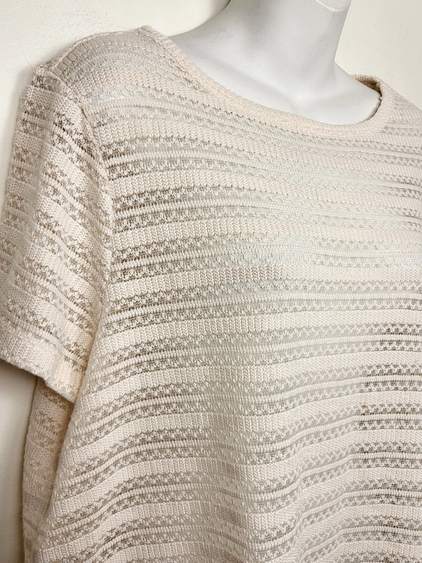 Reitmans ivory open knit lightweight sweater | Size LARGE