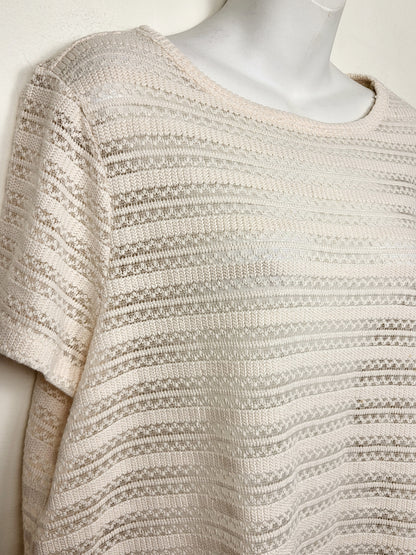 Reitmans ivory open knit lightweight sweater | Size LARGE
