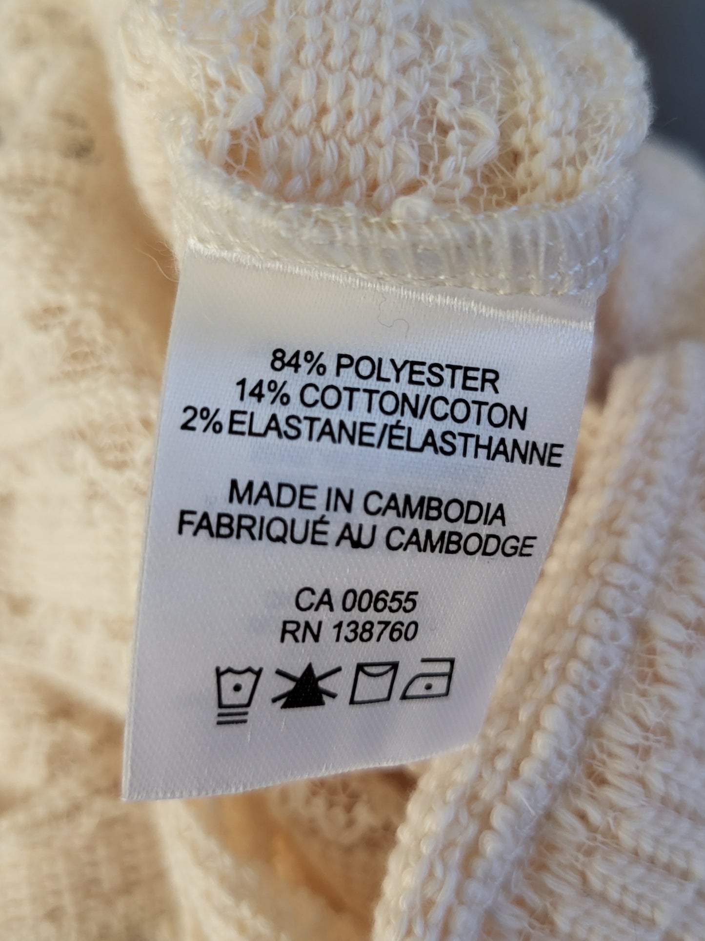 Reitmans ivory open knit lightweight sweater | Size LARGE