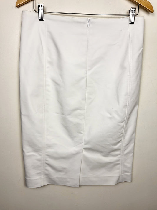 Cleo white high waisted pencil skirt | Size 8