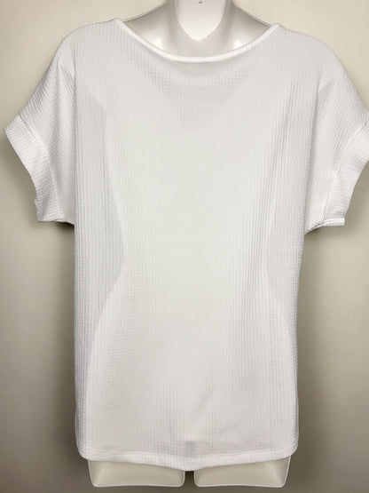 Cleo white textued top | Size MEDIUM