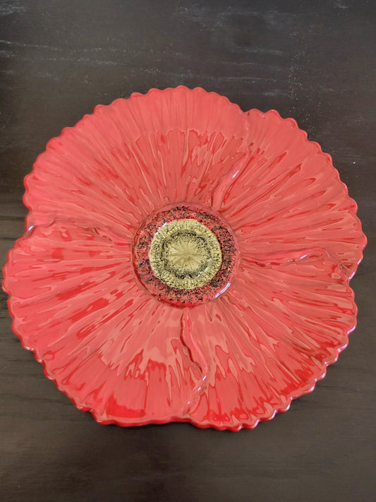 Nanette Vacher (for Ambiance Collection" Fleur Rouge serving platter (sorry, no shipping)